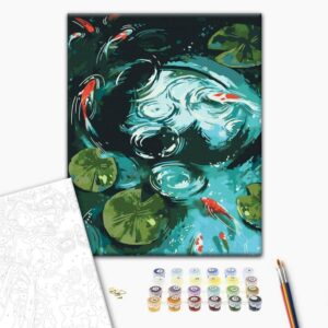 Obraz do samodzielnego malowania - Menufary i karpie koi