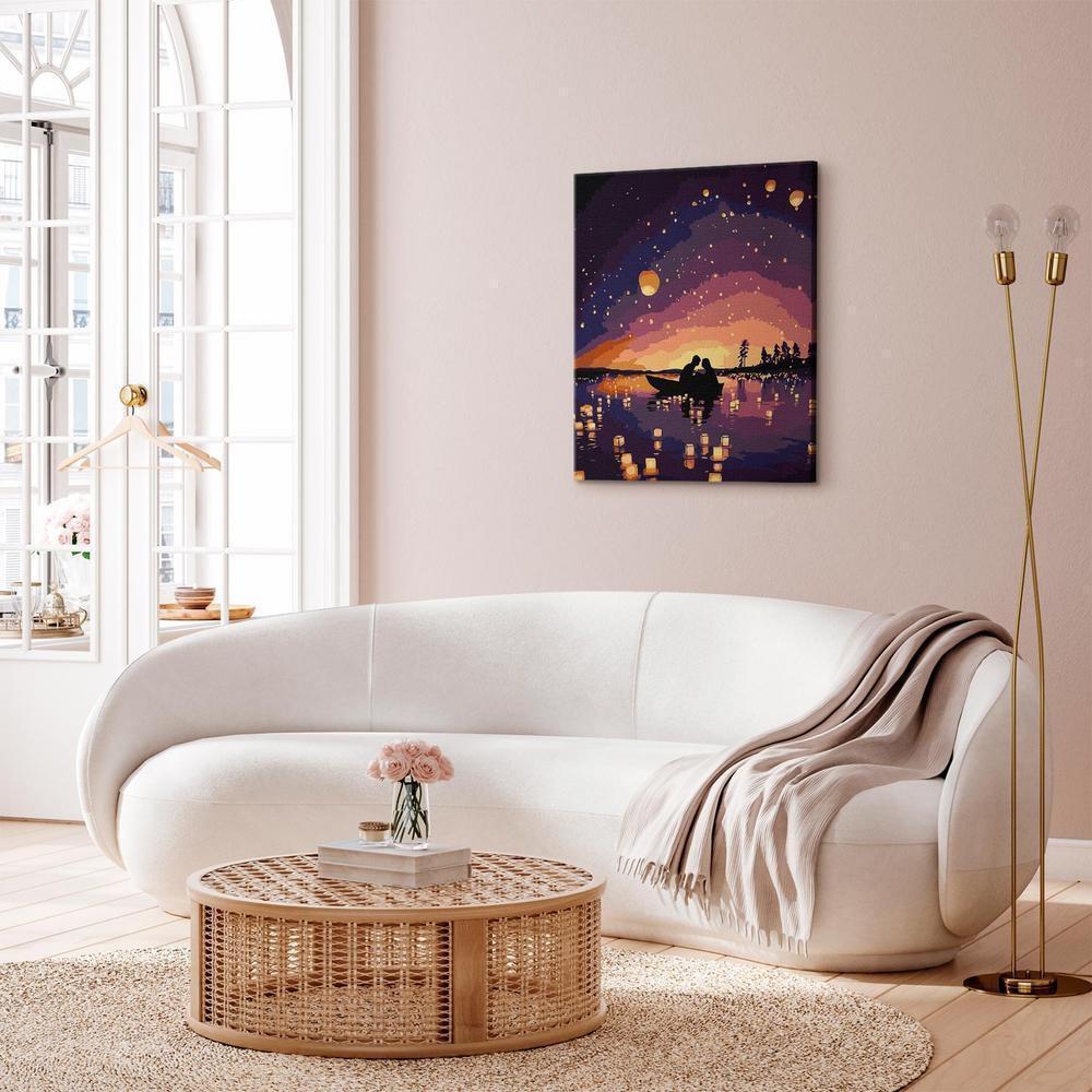 Obraz do samodzielnego malowania - Randka w świetle lampionów