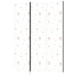 Parawan - Akwarela - kolorowe balony i sterowce na tle kolorowych chmur