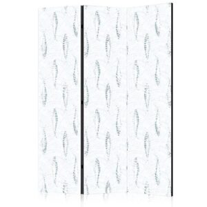 Parawan - Delikatne błękitne ryby - Mozaikowe ryby w subtelnych błękitnych tonacjach kolorystycznych z łukowatym wzorem w tle