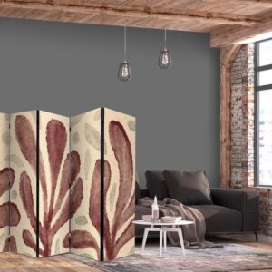 Parawan - Falujące liście - nieregularne roślinne kształty w stylu Matisse'a