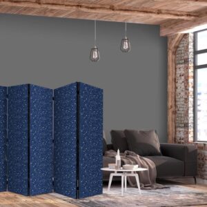 Parawan - Kosmiczne Inspiracje - wzór z gwiazdami i konstelacjami na ciemnym tle