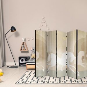 Parawan - Księżycowe rumaki - konie galopujące wśród drzew w gwieździstą noc