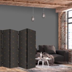 Parawan - Nocne Niebo - artystyczna kompozycja słońc i planet na czarnym tle