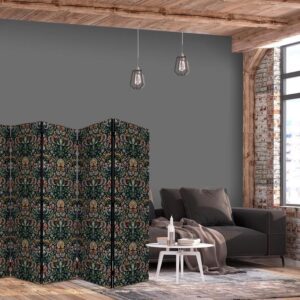 Parawan - Retro vintage misterny i bogaty wzór w stylu wiktoriańskim