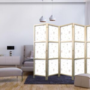 Parawan japoński - Akwarela - kolorowe balony i sterowce na tle kolorowych chmur