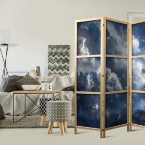 Parawan japoński - Astronomiczne cuda: Chmury i gwiazdy w harmonijnym połączeniu