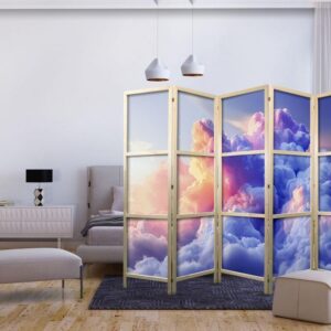 Parawan japoński - Chmury jak malowane: artystyczne pędzle świtu malujące nieboskłon