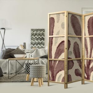 Parawan japoński - Falujące liście - nieregularne roślinne kształty w stylu Matisse'a
