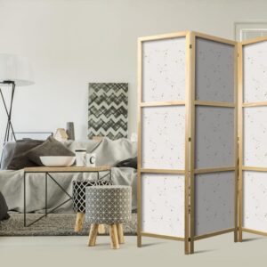 Parawan japoński - Gwiezdna Mapa - delikatne konstelacje w ciepłych odcieniach