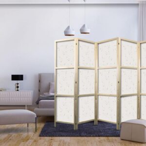 Parawan japoński - Gwiezdna Mapa - delikatne konstelacje w ciepłych odcieniach