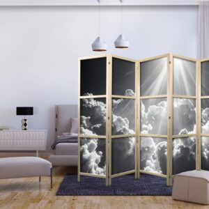 Parawan japoński - Nadzieja w chmurach: Inspirujące promienie słońca – przebudź emocje