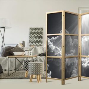 Parawan japoński - Nadzieja w chmurach: Inspirujące promienie słońca – przebudź emocje