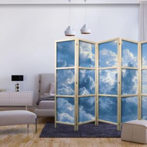 Parawan japoński - Ocean w powietrzu: Falujące chmury odbijające światło poranka