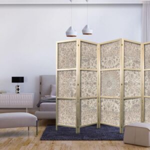 Parawan japoński - Pustynne noce - ornamentowany perski dywan w stonowanych kolorach