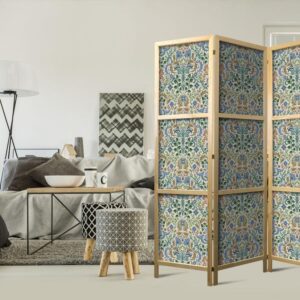 Parawan japoński - Retro vintage misterny i bogaty wzór w stylu wiktoriańskim