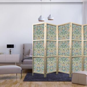 Parawan japoński - Retro vintage misterny i bogaty wzór w stylu wiktoriańskim