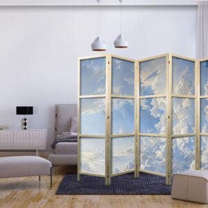 Parawan japoński - Słońce odkrywające tajemnice chmur: Spektakularne obrazy na niebie