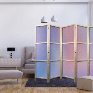 Parawan japoński - Tęczowy gradient - delikatny wielokolorowy gradient przypominający mgłę