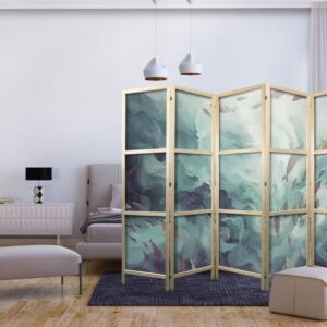 Parawan japoński - Uciekające ryby - Bardzo szybko płynące rybki w stonowanej kolorystyce pośród morskich toni