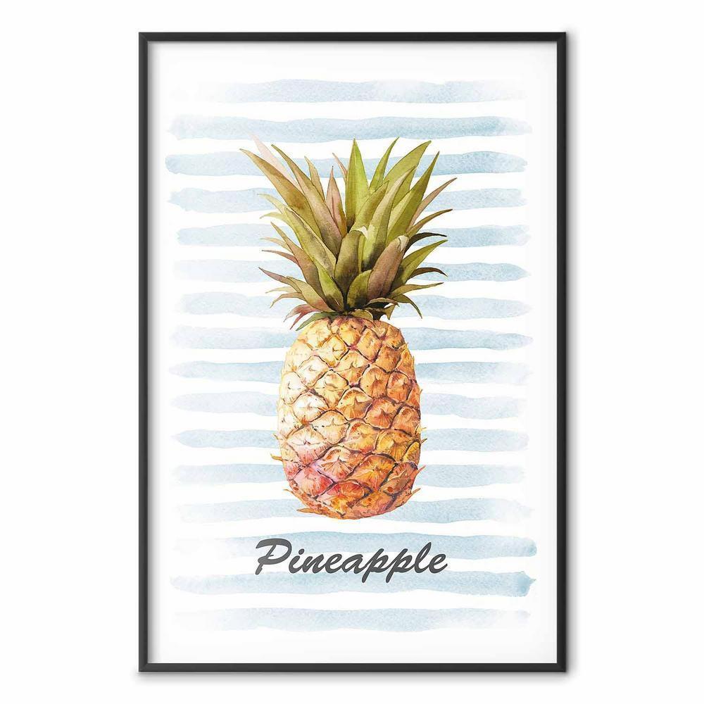 Plakat - Ananas i paski