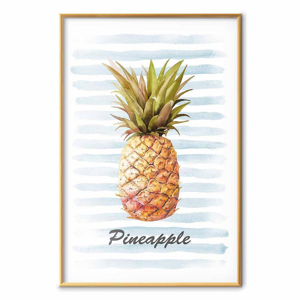 Plakat - Ananas i paski