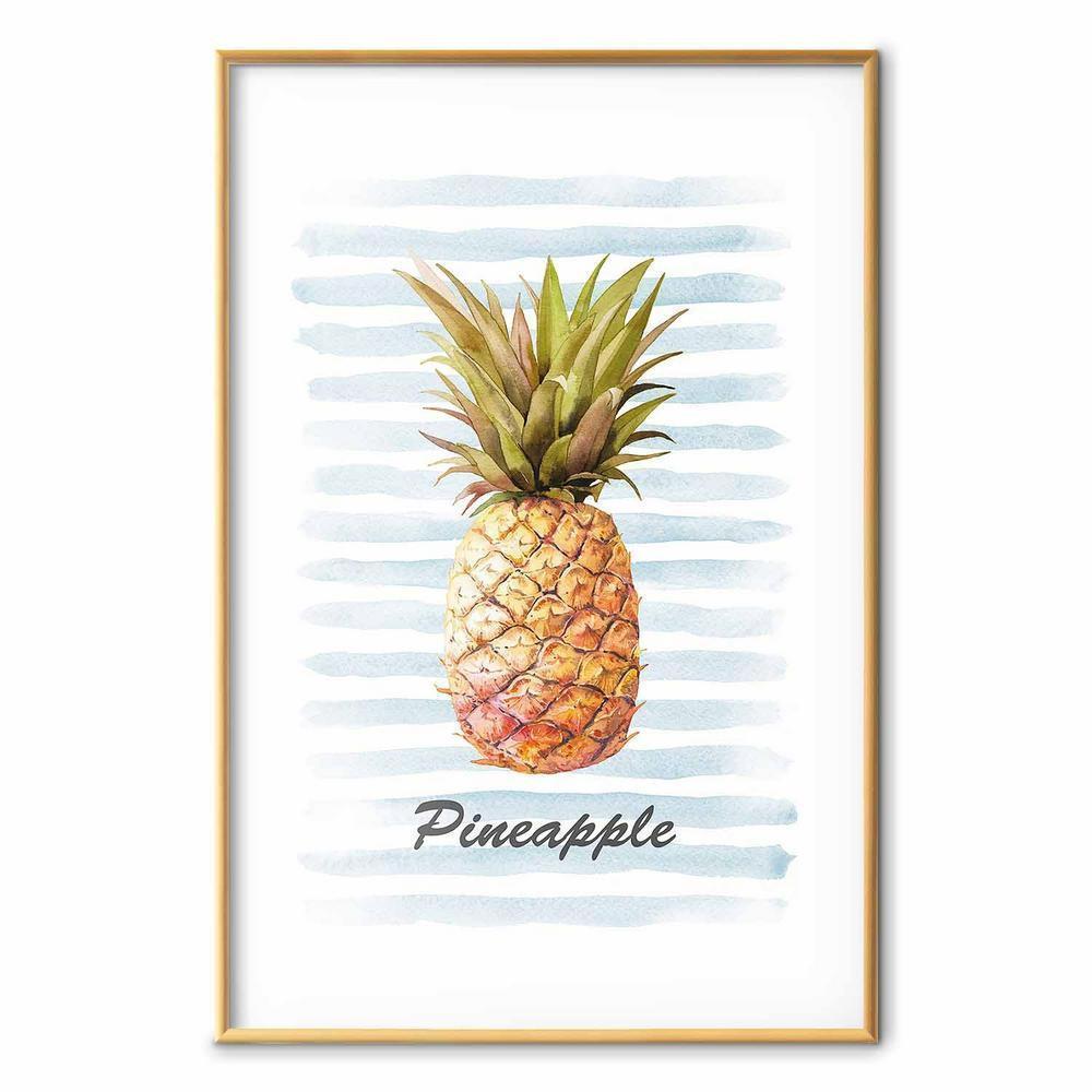 Plakat - Ananas i paski