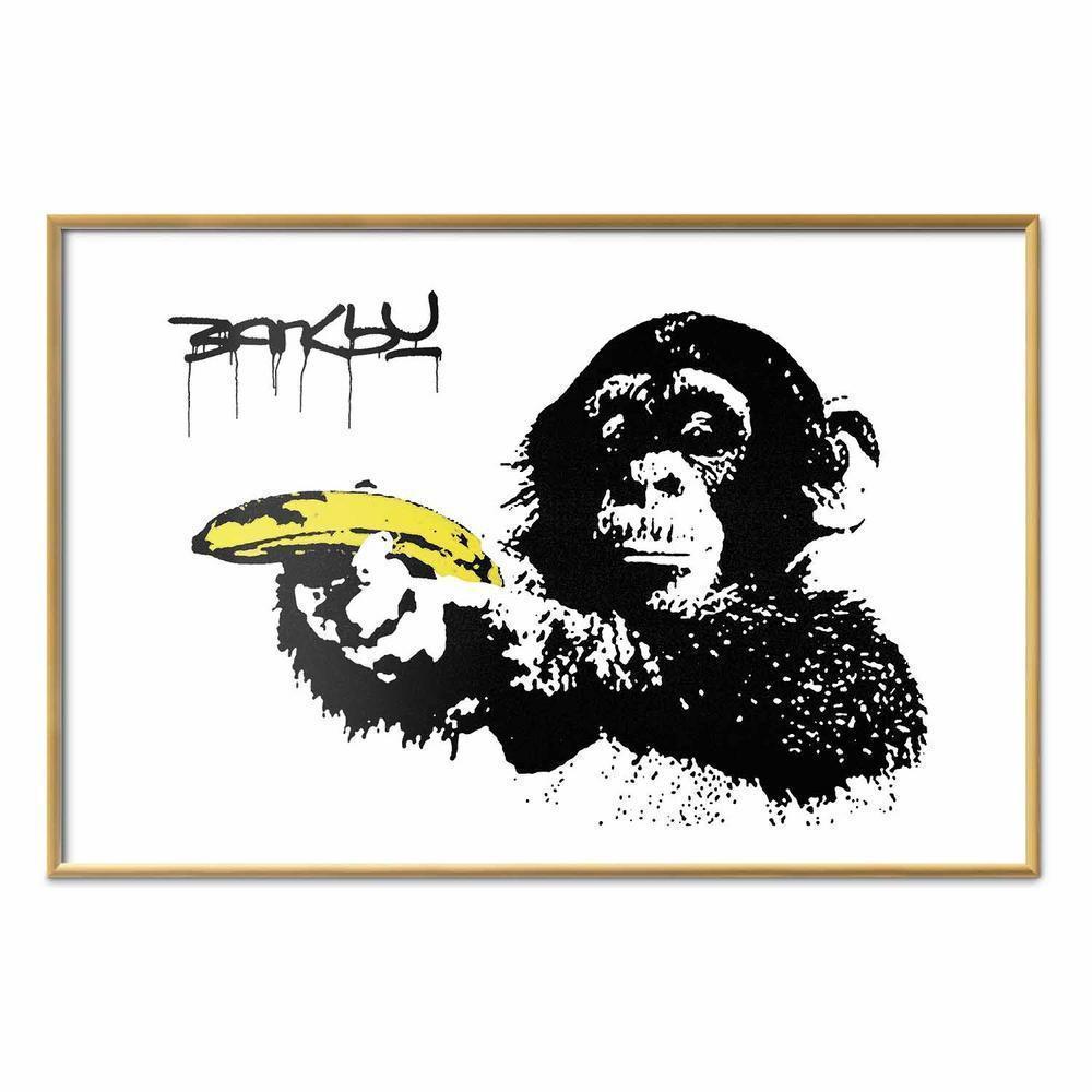 Plakat - Banksy: Małpa z bananem