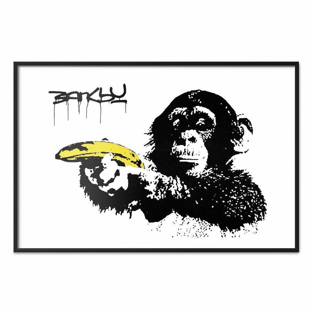 Plakat - Banksy: Małpa z bananem