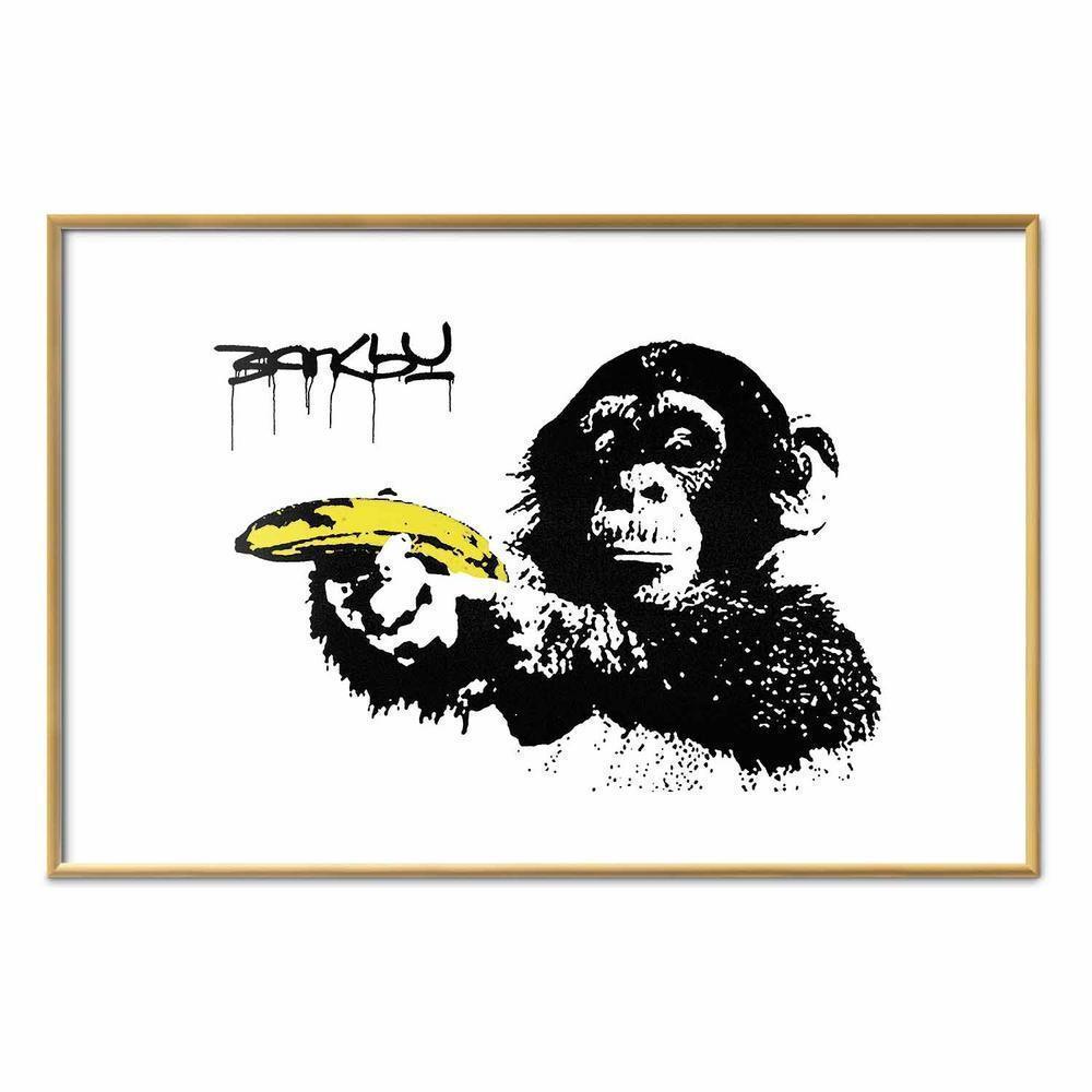 Plakat - Banksy: Małpa z bananem