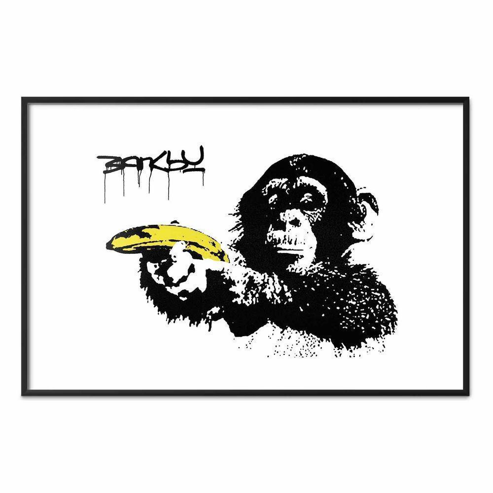Plakat - Banksy: Małpa z bananem