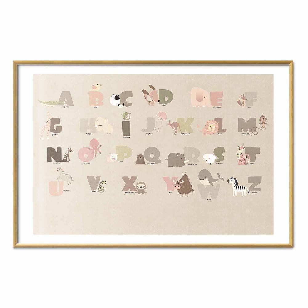 Plakat - Beżowe abecadło