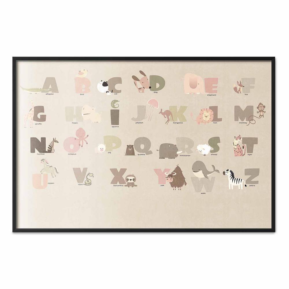 Plakat - Beżowe abecadło
