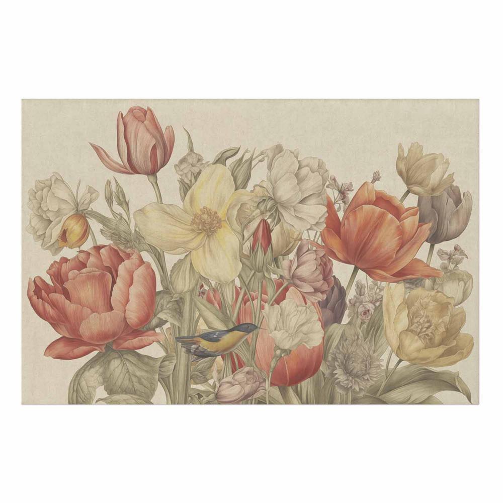 Plakat - Bukiet kwiatów na kremowym tle