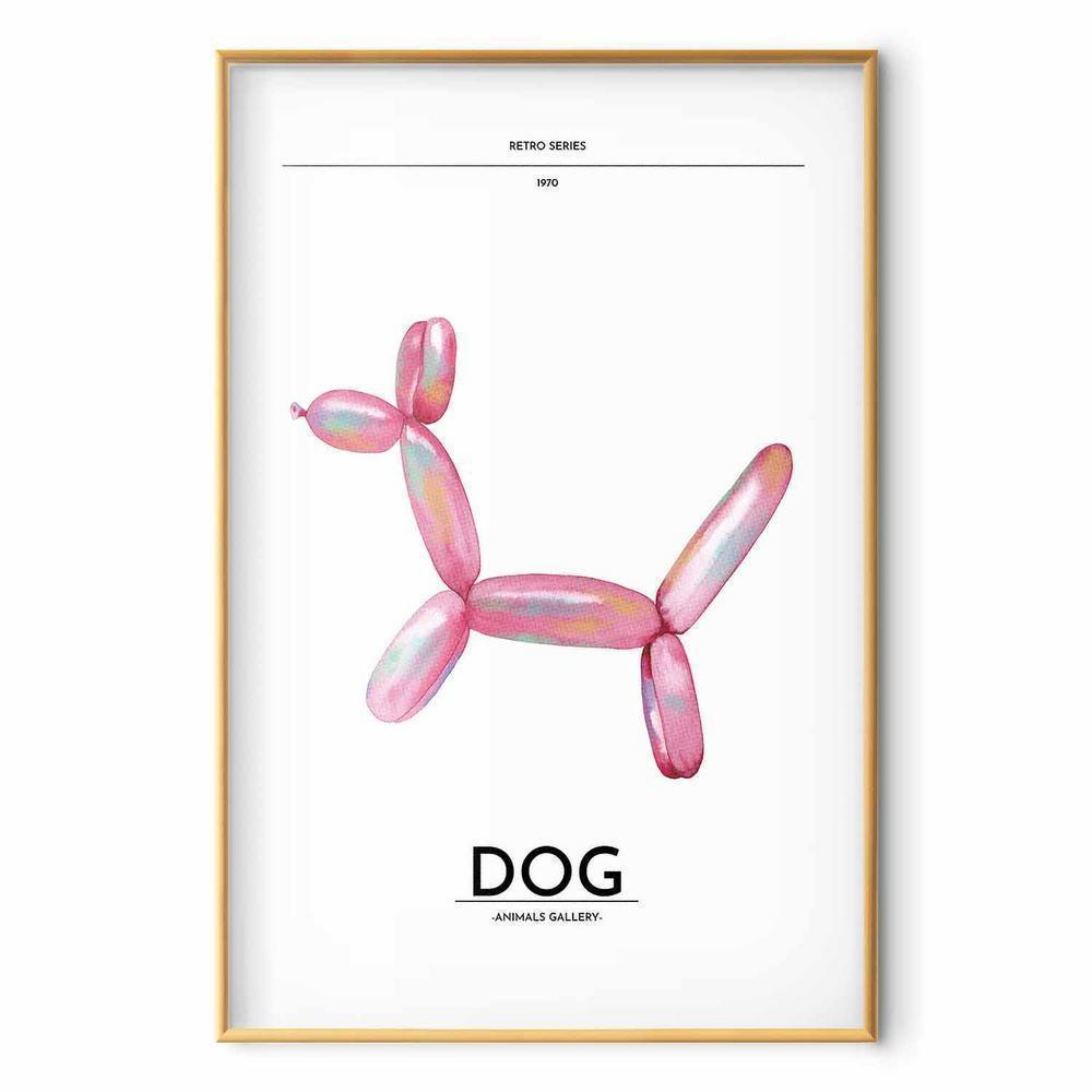 Plakat - Holo-Dog - Kolorowy pies w stylu retro