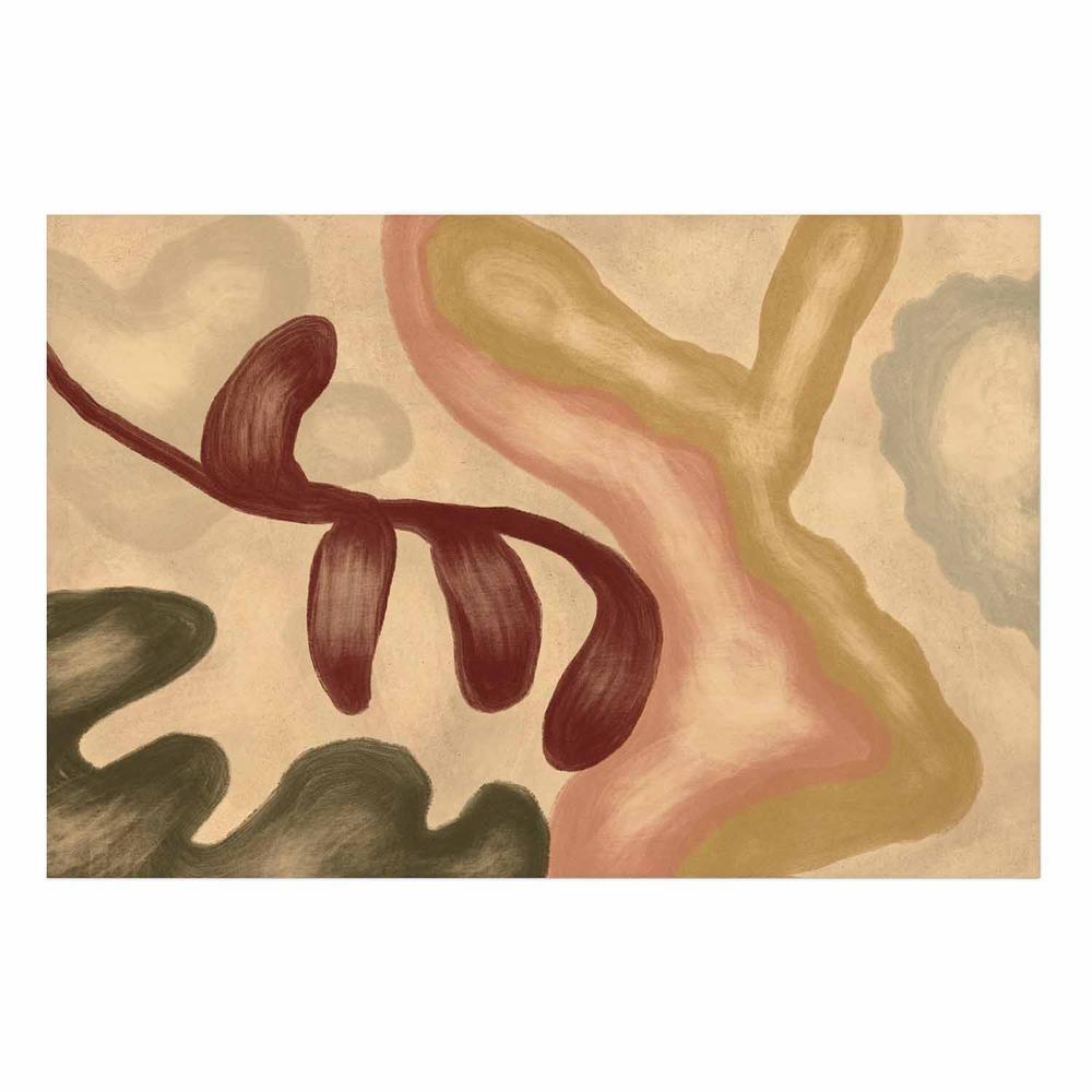 Plakat - Kolorowe kształty - przetarte figury w technice lime wash