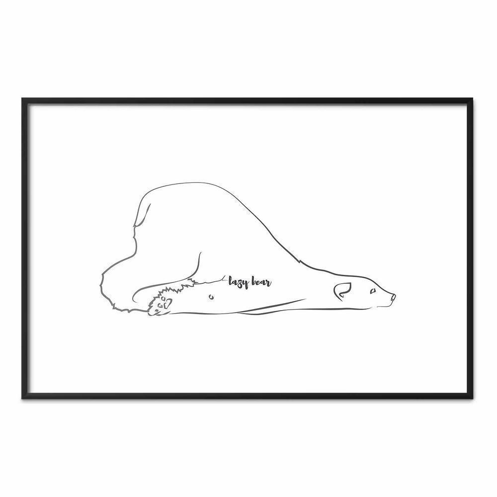 Plakat - Leniwy niedźwiedź