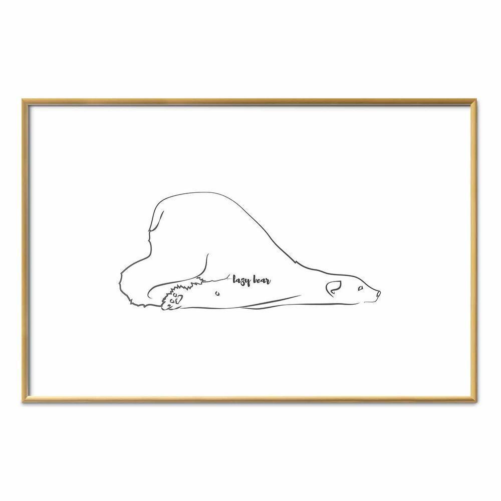 Plakat - Leniwy niedźwiedź