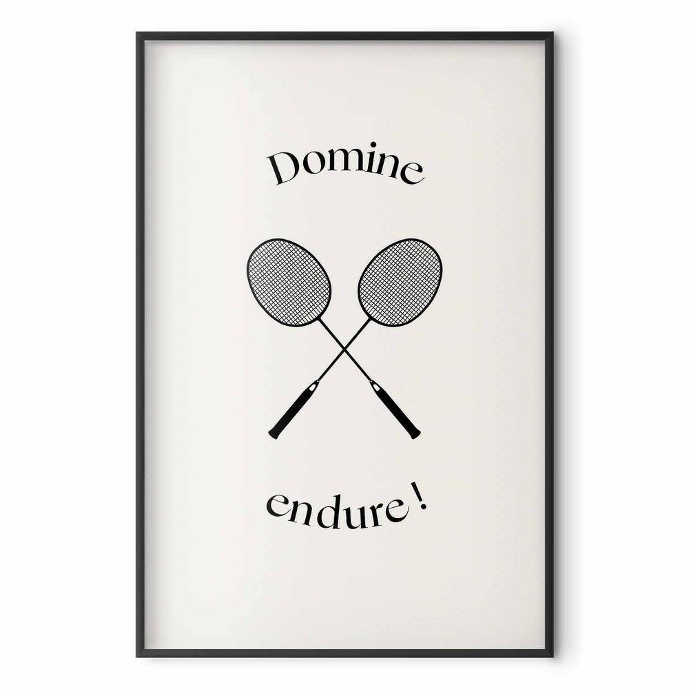 Plakat - Letnie igrzyska - rakiety do badmintona na białym tle