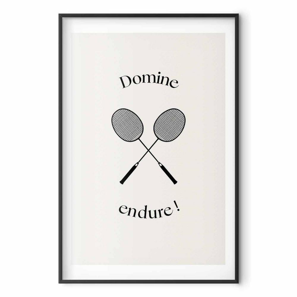 Plakat - Letnie igrzyska - rakiety do badmintona na białym tle