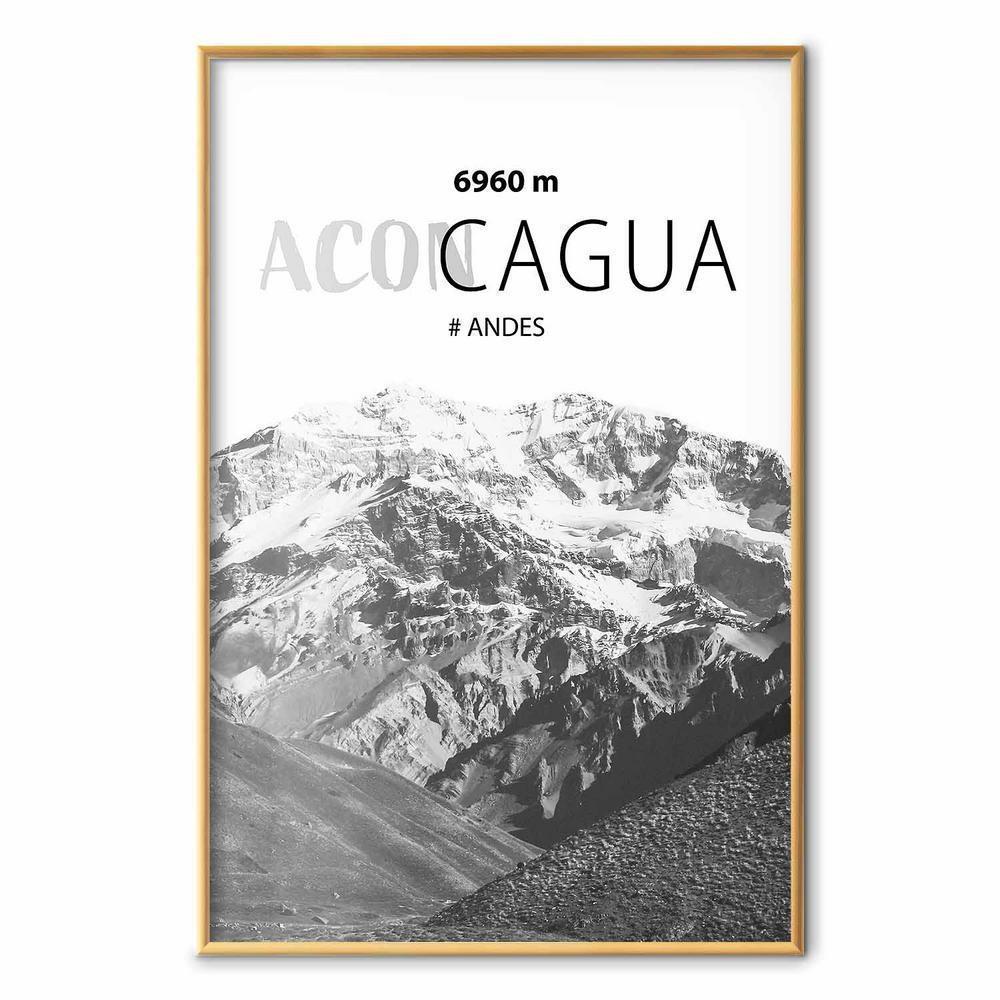 Plakat - Majestatyczny szczyt górski Aconcagua korona gór pejzaż górski