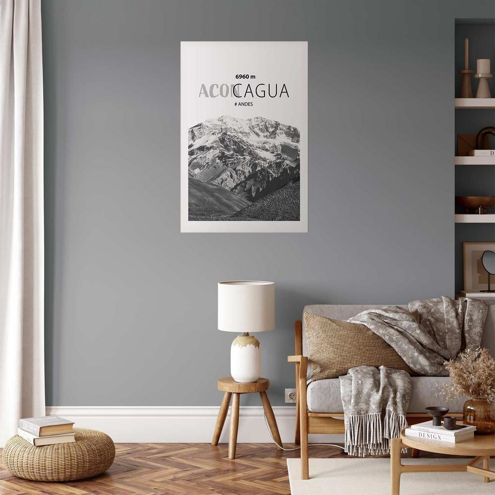 Plakat - Majestatyczny szczyt górski Aconcagua korona gór pejzaż górski