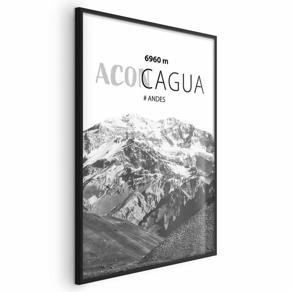 Plakat - Majestatyczny szczyt górski Aconcagua korona gór pejzaż górski