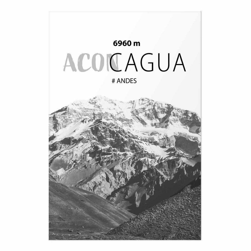 Plakat - Majestatyczny szczyt górski Aconcagua korona gór pejzaż górski