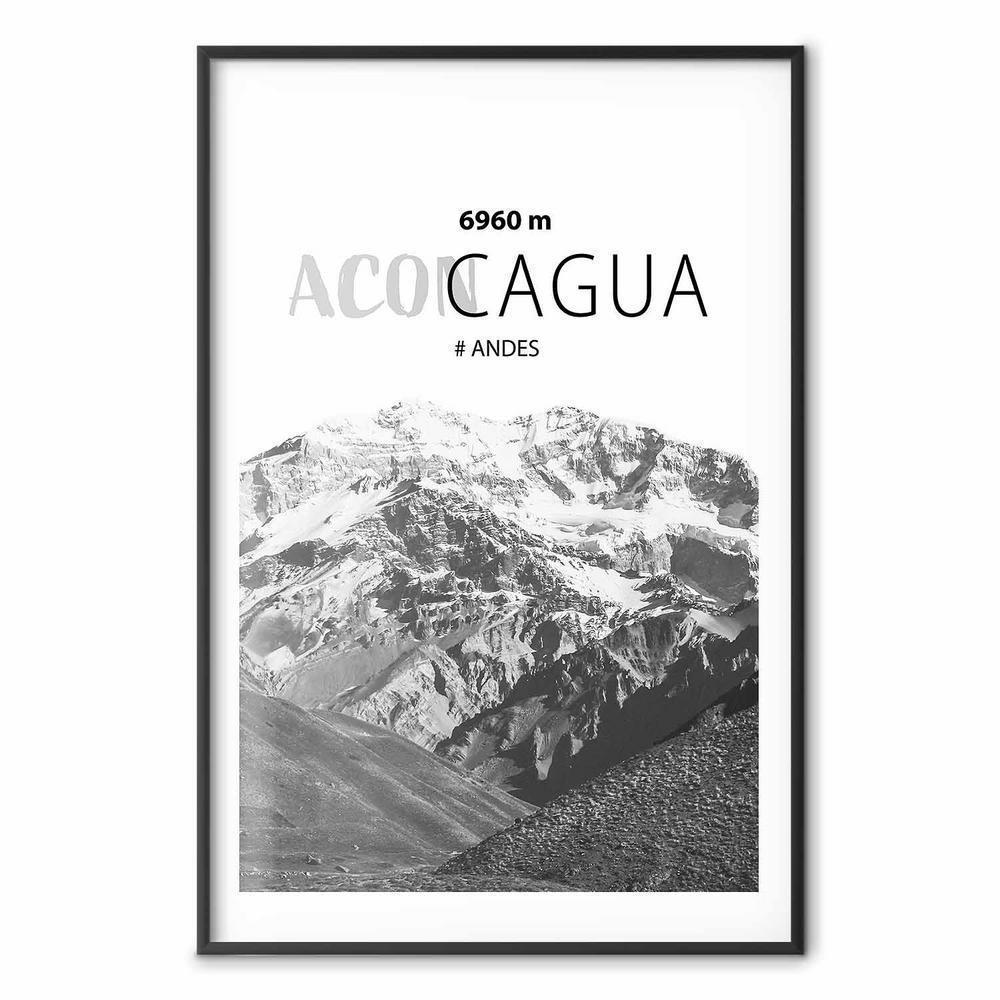 Plakat - Majestatyczny szczyt górski Aconcagua korona gór pejzaż górski