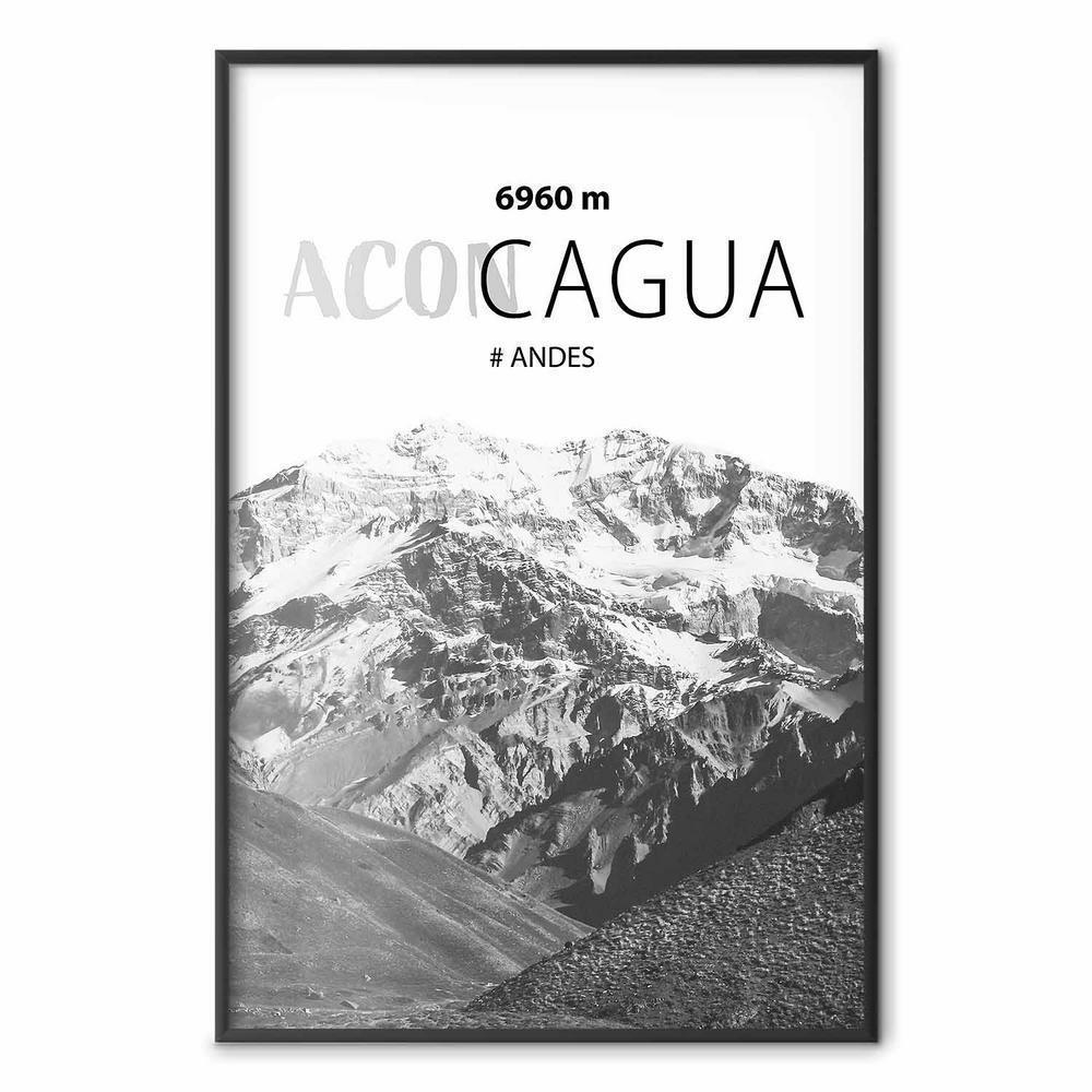 Plakat - Majestatyczny szczyt górski Aconcagua korona gór pejzaż górski