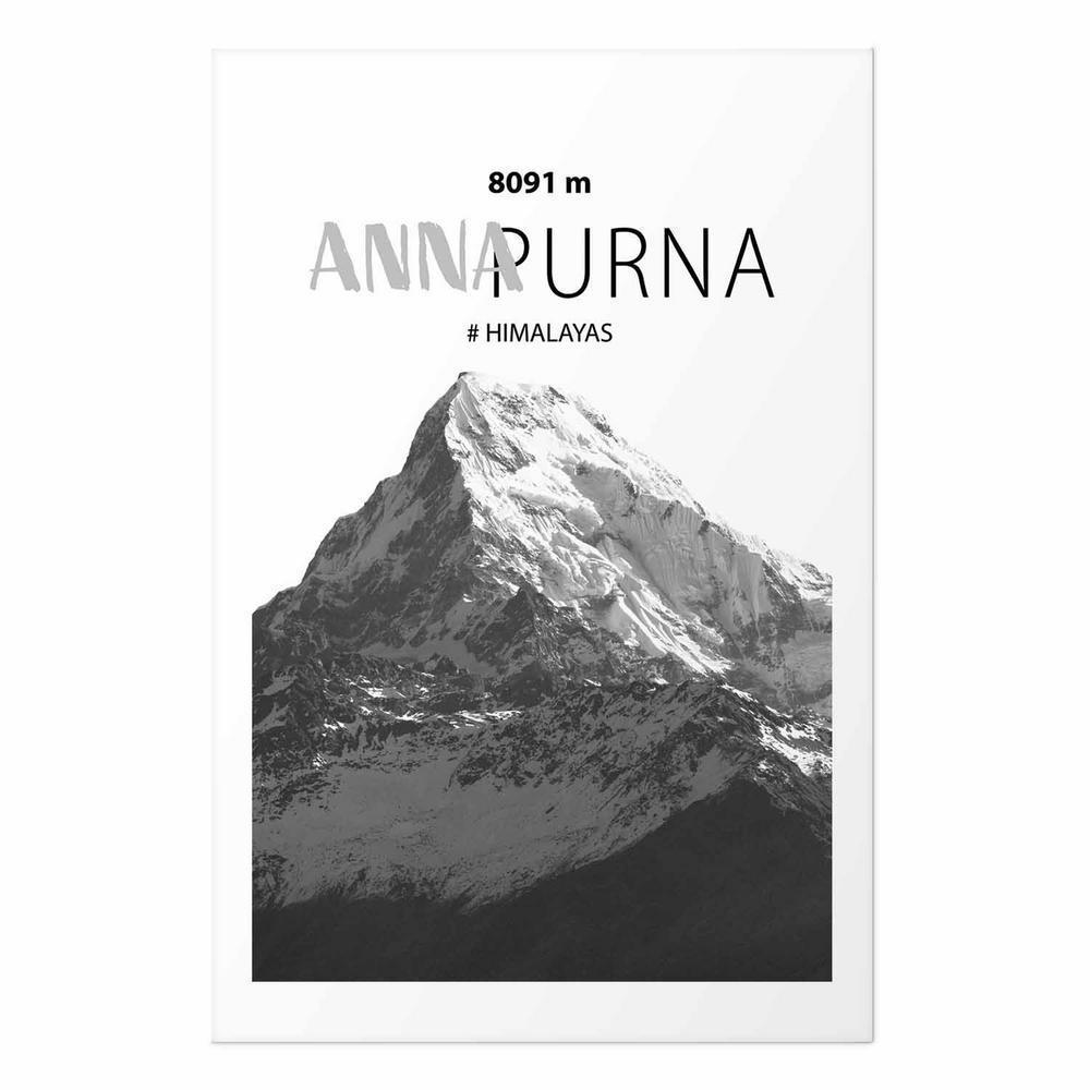 Plakat - Majestatyczny szczyt górski Annapurna korona gór pejzaż górski