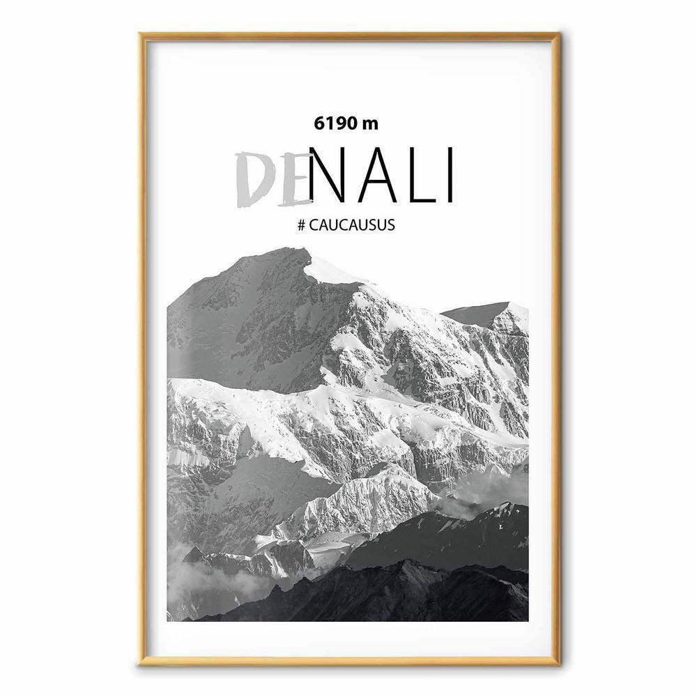 Plakat - Majestatyczny szczyt górski Denali korona gór pejzaż górski