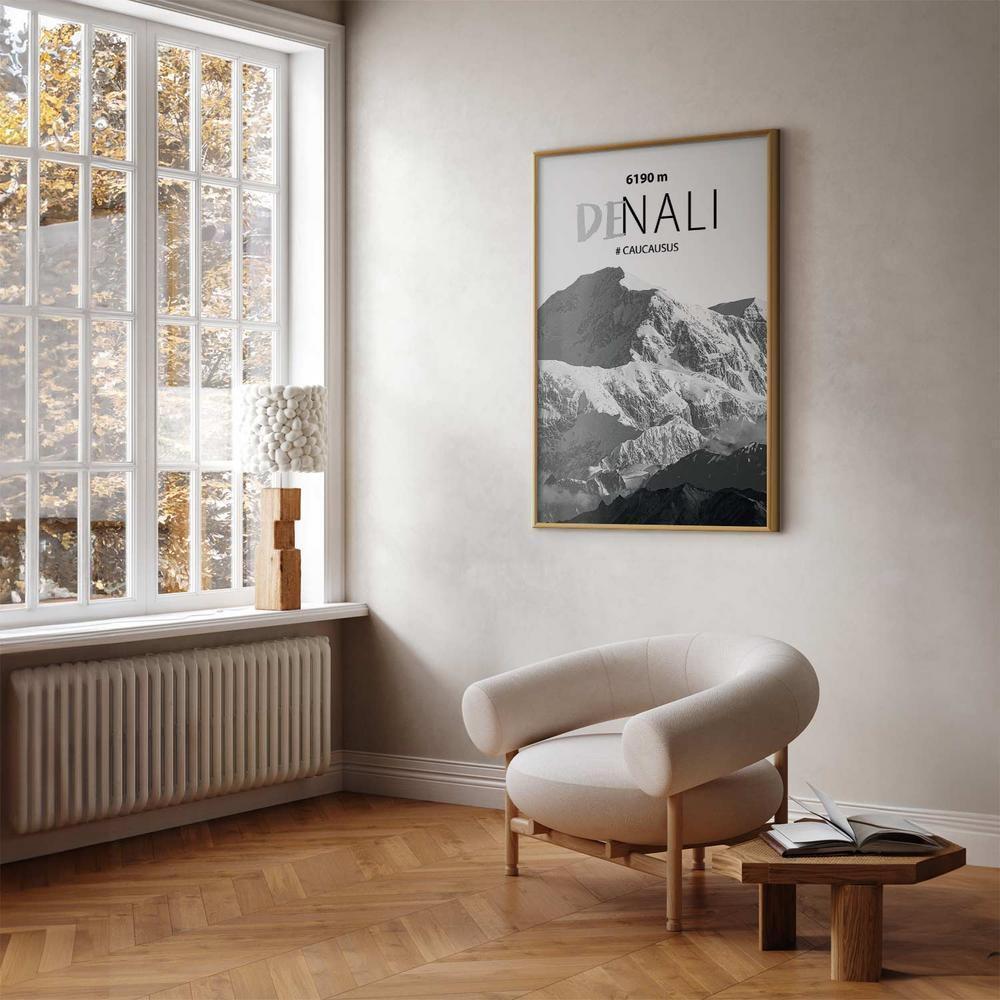 Plakat - Majestatyczny szczyt górski Denali korona gór pejzaż górski