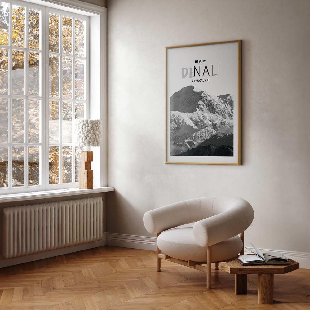 Plakat - Majestatyczny szczyt górski Denali korona gór pejzaż górski